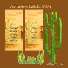 Rustic Desert Southwest Terracotta bruiloft Programmakaart