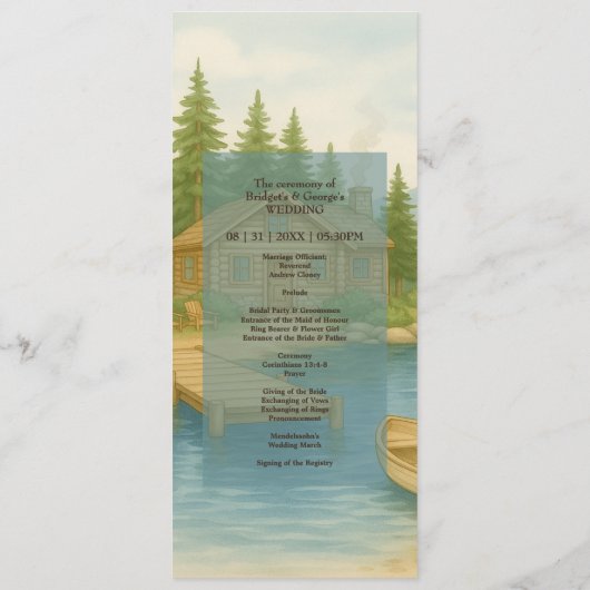 Rustic Desert Southwest Terracotta Trouwdiner Programmakaart (Achterkant)