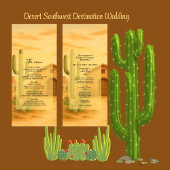 Rustic Desert Southwest Terracotta Trouwdiner Programmakaart