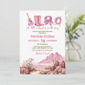 Rustic Desert Succulent Cactus Girl Baby shower Kaart (Staand voorkant)