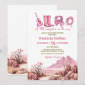 Rustic Desert Succulent Cactus Girl Baby shower Kaart (Voorkant / Achterkant)