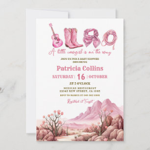 Rustic Desert Succulent Cactus Girl Baby shower Kaart