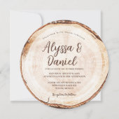 Rustic Destination Wedding Forest Wood Tree-ringen Kaart (Voorkant)