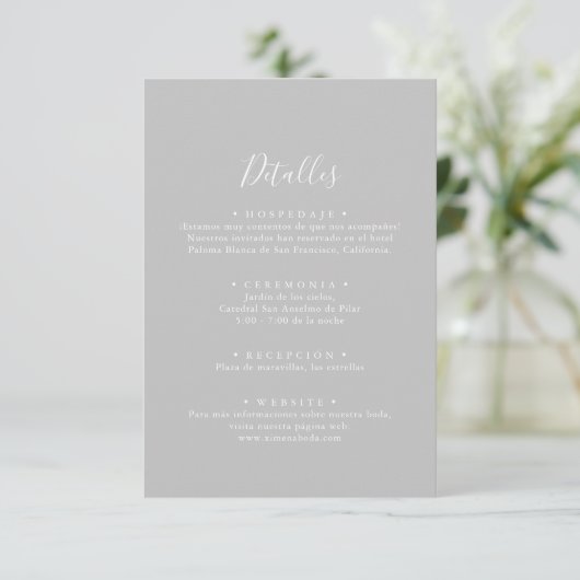 Rustic Destination Winter Mountain Detalles Informatiekaartje (Staand voorkant)