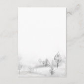 Rustic Destination Winter Mountain Detalles Informatiekaartje (Achterkant)