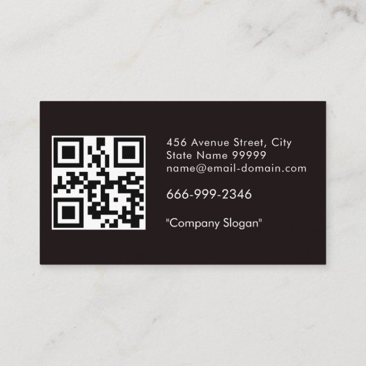 Rustic diamantplaat ambachtsman QR-code sjabloon  Visitekaartje (Achterkant)