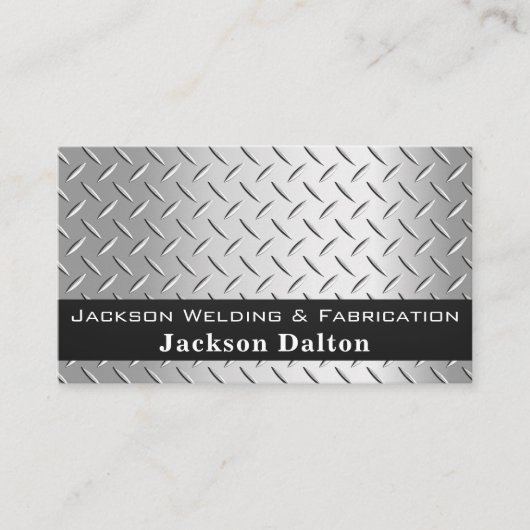 Rustic diamantplaat ambachtsman QR-code sjabloon Visitekaartje (Voorkant)