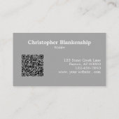 Rustic Diamond Bord Tradesman QR Code Sjabloon Visitekaartje (Achterkant)