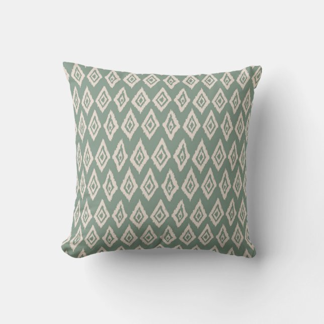 Rustic Diamond Ikat Pattern Kussen (Voorkant)