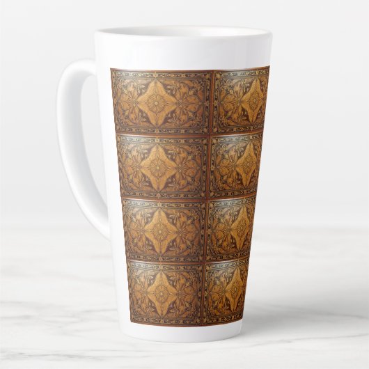 Rustic Diamond Latte Mok (Linkerhoek)