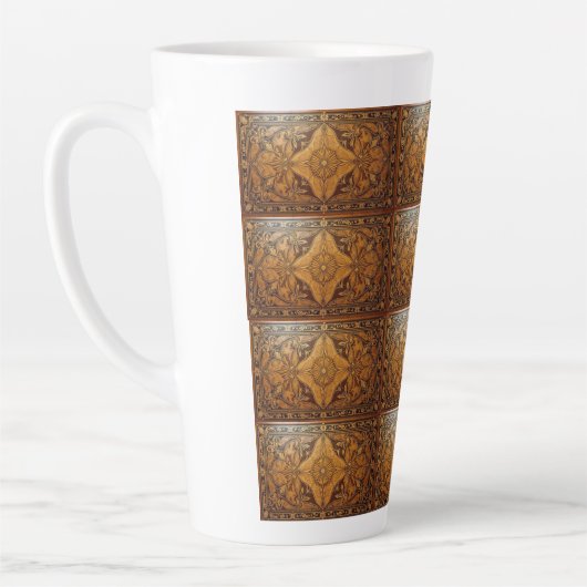 Rustic Diamond Latte Mok (Links)