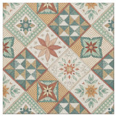 Rustic Diamond Patchwork Pattern - Geometrisch Stof (Close Up)