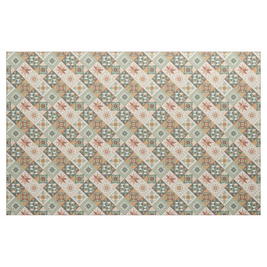 Rustic Diamond Patchwork Pattern - Geometrisch Stof (Fat Quarter)
