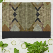 Rustic Diamonds Green & Brown Kitchen Towels Theedoek (Gevouwen)