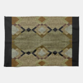 Rustic Diamonds Green & Brown Kitchen Towels Theedoek (Horizontaal)