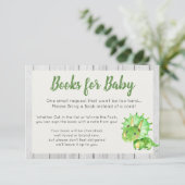 Rustic Dinosaur Books for Baby Card Informatiekaartje (Staand voorkant)