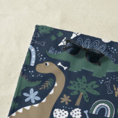 Rustic Dinosaur Forest Prehistalized Personalized Strandlaken (In situ)