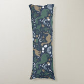 Rustic Dinosaur Forest Prehistorische Kinderen Lichaamskussen (Voorkant Verticaal)