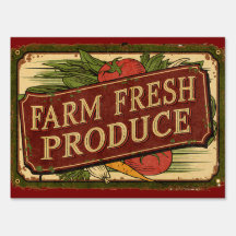 Rustic Distressed Boerderij Produce Sign