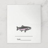 Rustic DIY Kleuren Forel Vis Plaatskaartje (Buitenkant ongevouwen)