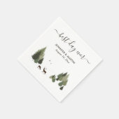 Rustic Doe en Buck Forest Wedding Paper Napkins Servet (Hoek)
