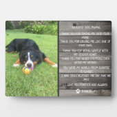 Rustic Dog Pet Memorial Keepslag Quote Fotoplaat (voorkant)
