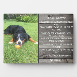 Rustic Dog Pet Memorial Keepslag Quote Fotoplaat