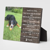 Rustic Dog Pet Memorial Keepslag Quote Fotoplaat (Zijkant)