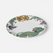 Rustic Dog Puppy Blauwgroen kleurig vuurvaste spri Papieren Bordje (Gekanteld)