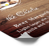 Rustic Dog Signature Dranken Aangepaste Huwelijk v Poster (Hoek)