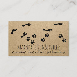 Rustic Dog Sitter Pet Services Grooming Pw Path Visitekaartje