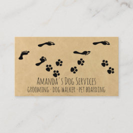 Rustic Dog Sitter Pet Services Grooming Pw Path Visitekaartje