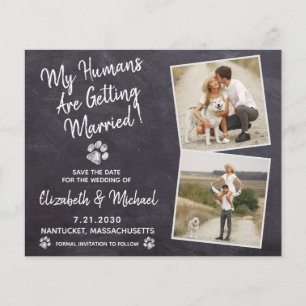 Rustic Dog Wedding Budget sparen het Briefkaart va