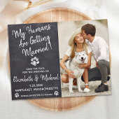 Rustic Dog Wedding Dog Save the Date Aankondigingskaart
