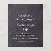 Rustic Dog Wedding Photo Budget Save the Date Kaar (Achterkant)