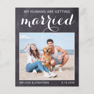 Rustic Dog Wedding Photo Budget Save the Date Kaar