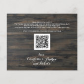 Rustic Dog Wedding Save the Date Budget QR Code (Achterkant)