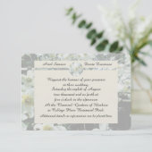Rustic Dogwood Blossom Wedding Pastel Color Suite Kaart (Staand voorkant)