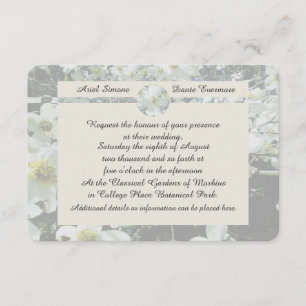 Rustic Dogwood Blossom Wedding Pastel Color Suite Kaart