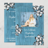 Rustic Dogwood Flower Gradution Party Afstudeerder Kaart (Voorkant / Achterkant)