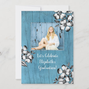 Rustic Dogwood Flower Gradution Party Afstudeerder Kaart