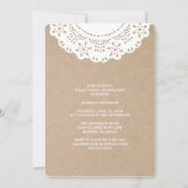 Rustic Doily | Oproep van de GraduPartij Kaart (Achterkant)