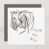 Rustic Doing the Dang Thing Equestrial Save The Date (Voorkant / Achterkant)