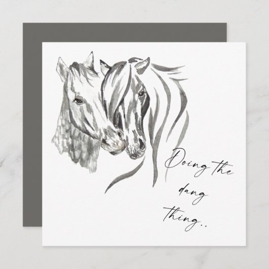 Rustic Doing the Dang Thing Equestrial Save The Date (Voorkant / Achterkant)