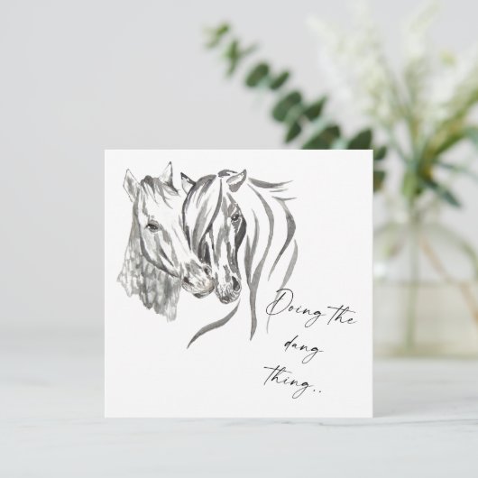 Rustic Doing the Dang Thing Equestrial Save The Date (Staand voorkant)