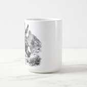 Rustic Donkey Portret in zwart en wit Koffiemok (Center)