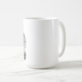 Rustic Donkey Portret in zwart en wit Koffiemok (Voorkant rechts)