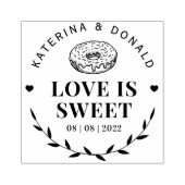 Rustic Donut Love is Sweet Self-Inking Stamp Rubberstempel (Afrduk)