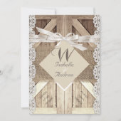 Rustic door middel van een bruiloft met houten sch kaart (Voorkant)