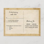 Rustic Double Hearts Wedding RSVP BRIEFKAARTEN (Achterkant)